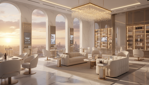 Luxury salon interior